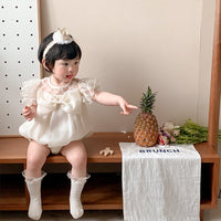 Load image into Gallery viewer, Baby Girls Flower Embroidered Rompers Wholesale 230323597
