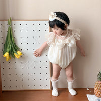 Load image into Gallery viewer, Baby Girls Flower Embroidered Rompers Wholesale 230323597

