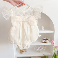 Load image into Gallery viewer, Baby Girls Flower Embroidered Rompers Wholesale 230323597

