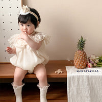 Load image into Gallery viewer, Baby Girls Flower Embroidered Rompers Wholesale 230323597
