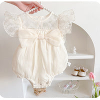 Load image into Gallery viewer, Baby Girls Flower Embroidered Rompers Wholesale 230323597
