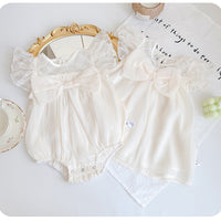 Load image into Gallery viewer, Baby Girls Flower Embroidered Rompers Wholesale 230323597
