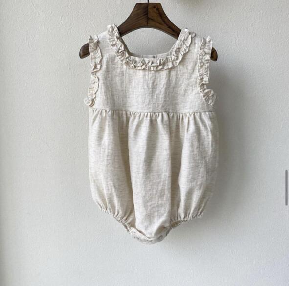 Baby Girls Solid Color Rompers Wholesale 230323625