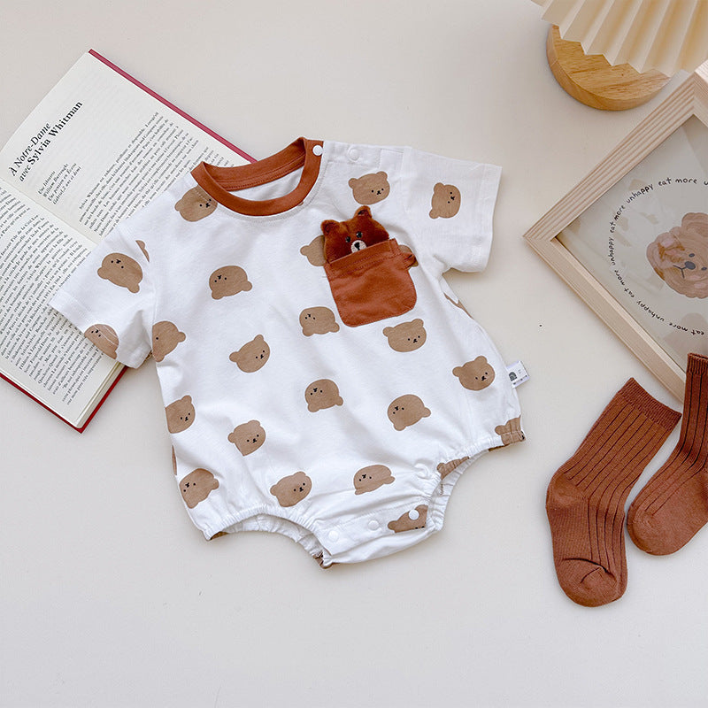 Baby Unisex Animals Print Rompers Wholesale 230323644