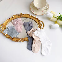 Load image into Gallery viewer, Girls Solid Color Bow Accessories Socks Wholesale 230323654
