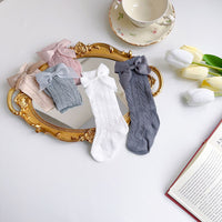 Load image into Gallery viewer, Girls Solid Color Bow Accessories Socks Wholesale 230323654
