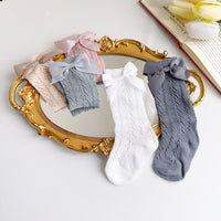 Load image into Gallery viewer, Girls Solid Color Bow Accessories Socks Wholesale 230323654
