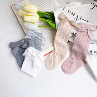 Load image into Gallery viewer, Girls Solid Color Bow Accessories Socks Wholesale 230323654

