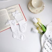 Load image into Gallery viewer, Girls Solid Color Bow Accessories Socks Wholesale 230323654
