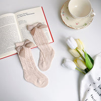 Load image into Gallery viewer, Girls Solid Color Bow Accessories Socks Wholesale 230323654
