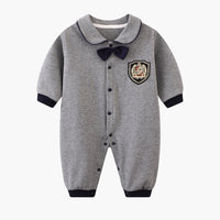 Load image into Gallery viewer, Baby Boys Bow Embroidered Jumpsuits Wholesale 230326188
