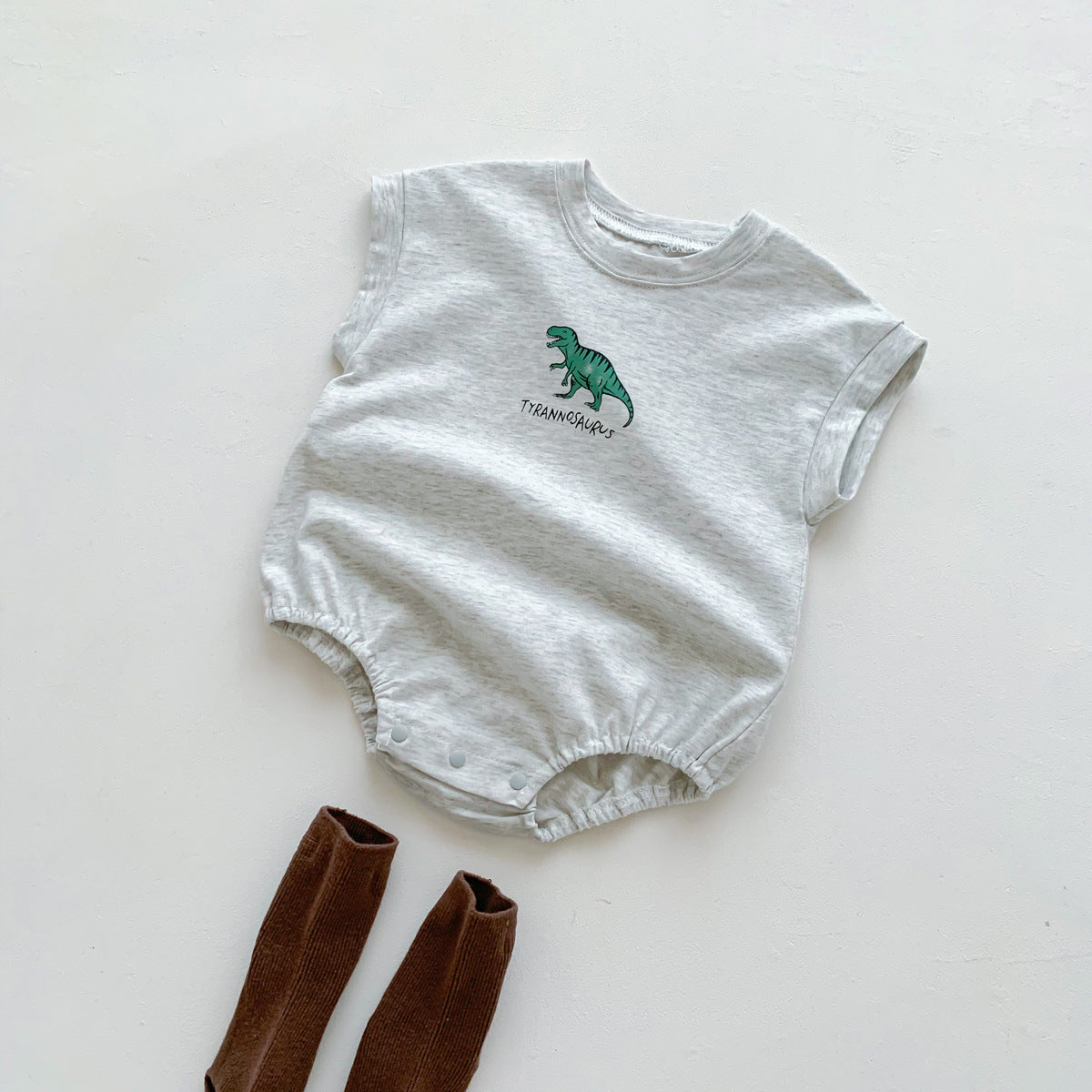 Baby Unisex Letters Dinosaur Print Rompers Wholesale 230326210