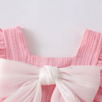 Load image into Gallery viewer, Baby Girls Solid Color Bow Rompers Wholesale 230326220
