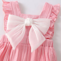 Load image into Gallery viewer, Baby Girls Solid Color Bow Rompers Wholesale 230326220
