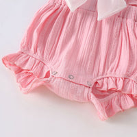Load image into Gallery viewer, Baby Girls Solid Color Bow Rompers Wholesale 230326220
