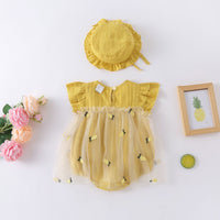 Load image into Gallery viewer, Baby Girls Bow Embroidered Rompers Wholesale 230326228
