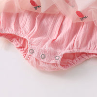 Load image into Gallery viewer, Baby Girls Bow Embroidered Rompers Wholesale 230326228
