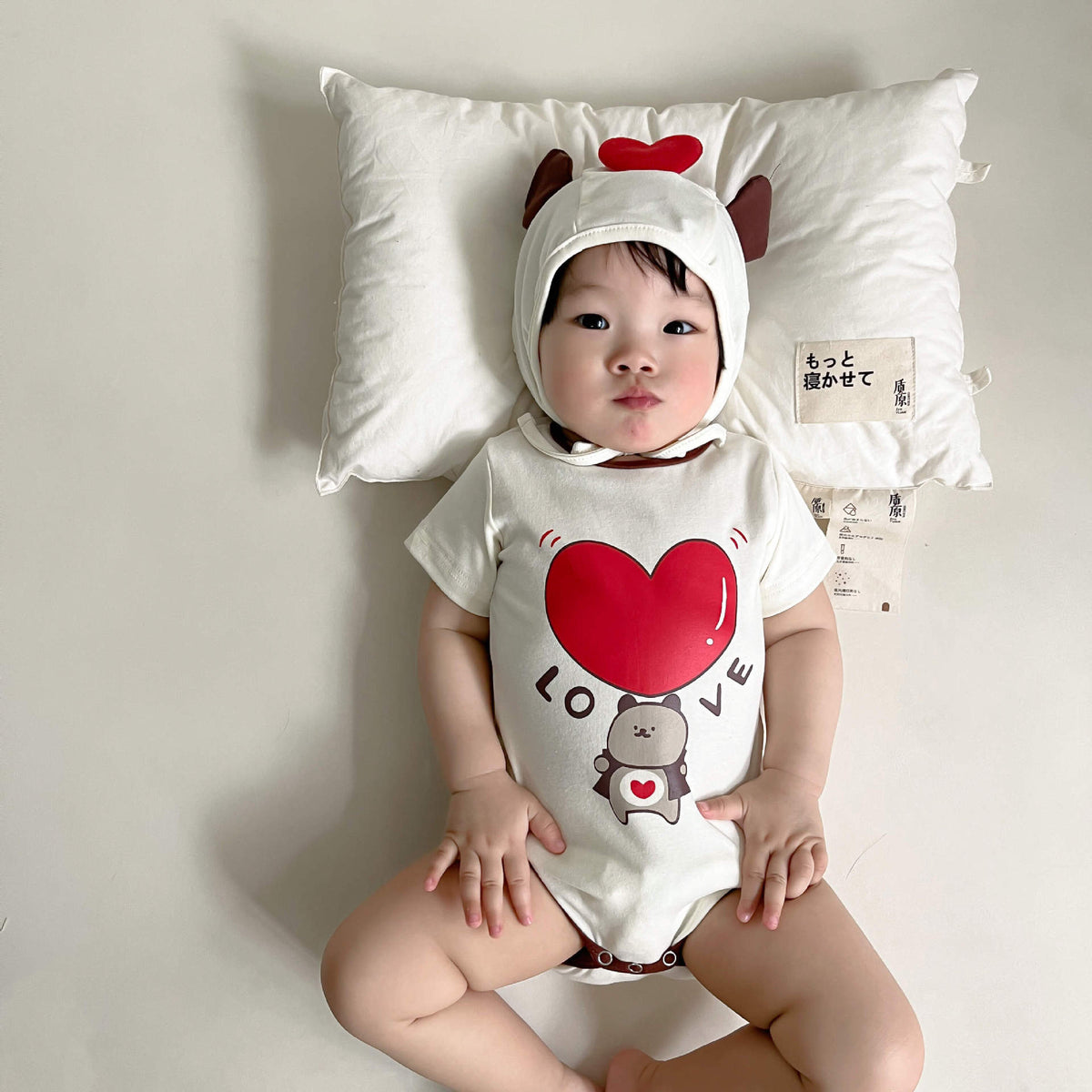 Baby Unisex Letters Love heart Cartoon Print Rompers Wholesale 230326245