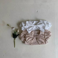 Load image into Gallery viewer, Baby Girls Solid Color Bow Rompers Wholesale 230326283
