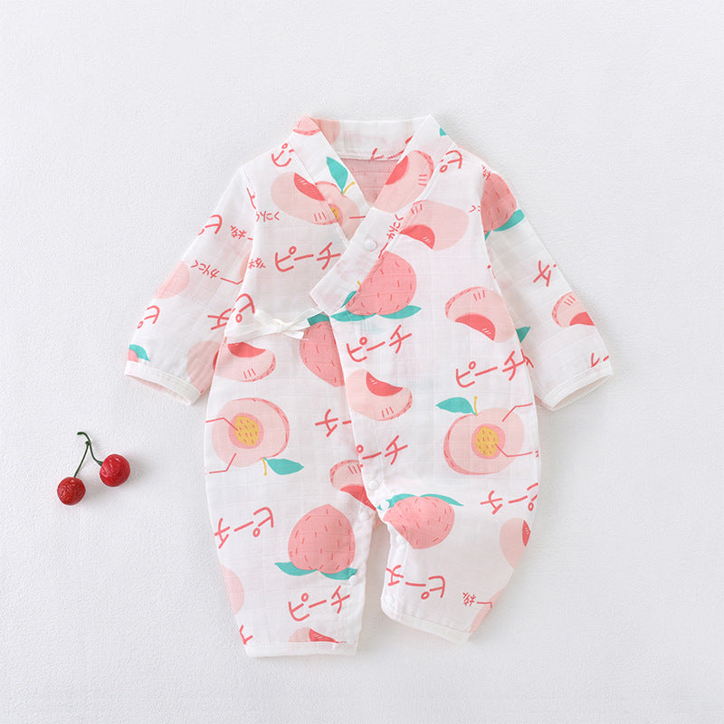 Baby Unisex Fruit Print Jumpsuits Wholesale 230326289