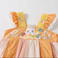 Load image into Gallery viewer, Baby Girls Flower Rabbit Embroidered Rompers Wholesale 230326320
