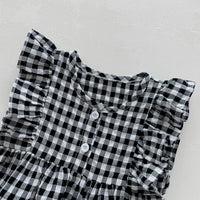 Load image into Gallery viewer, Baby Girls Checked Rompers Wholesale 230326335
