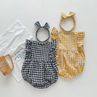Load image into Gallery viewer, Baby Girls Checked Rompers Wholesale 230326335
