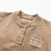 Load image into Gallery viewer, Baby Girls Letters Embroidered Muslin&amp;Ribbed Rompers Wholesale 230326336
