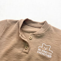 Load image into Gallery viewer, Baby Girls Letters Embroidered Muslin&amp;Ribbed Rompers Wholesale 230326336
