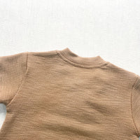 Load image into Gallery viewer, Baby Girls Letters Embroidered Muslin&amp;Ribbed Rompers Wholesale 230326336
