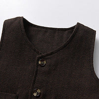 Load image into Gallery viewer, 3 Pieces Set Baby Kid Big Kid Boys Dressy Bow Shirts And Solid Color Vests Waistcoats And Jumpsuits Wholesale 230326355
