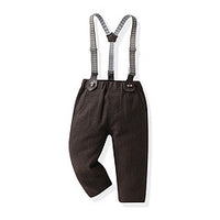 Load image into Gallery viewer, 3 Pieces Set Baby Kid Big Kid Boys Dressy Bow Shirts And Solid Color Vests Waistcoats And Jumpsuits Wholesale 230326355
