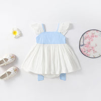 Load image into Gallery viewer, Baby Girls Flower Embroidered Rompers Wholesale 230326358

