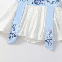 Load image into Gallery viewer, Baby Girls Flower Embroidered Rompers Wholesale 230326358

