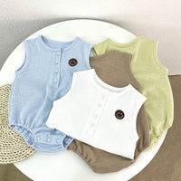 Load image into Gallery viewer, Baby Unisex Expression Print Rompers Wholesale 230326381
