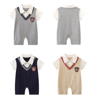 Load image into Gallery viewer, Baby Boys Color-blocking Rompers Wholesale 230326390
