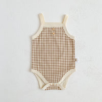 Load image into Gallery viewer, Baby Girls Checked Rompers Wholesale 230326401
