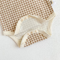 Load image into Gallery viewer, Baby Girls Checked Rompers Wholesale 230326401
