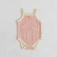 Load image into Gallery viewer, Baby Girls Checked Rompers Wholesale 230326401
