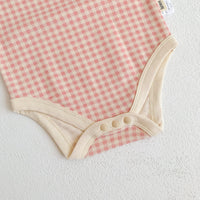 Load image into Gallery viewer, Baby Girls Checked Rompers Wholesale 230326401

