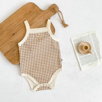 Load image into Gallery viewer, Baby Girls Checked Rompers Wholesale 230326401

