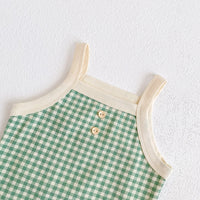 Load image into Gallery viewer, Baby Girls Checked Rompers Wholesale 230326401
