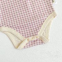 Load image into Gallery viewer, Baby Girls Checked Rompers Wholesale 230326401
