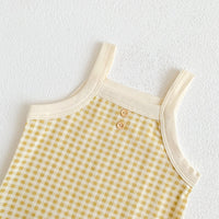 Load image into Gallery viewer, Baby Girls Checked Rompers Wholesale 230326401
