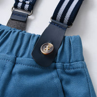 Load image into Gallery viewer, 3 Pieces Set Baby Kid Boys Birthday Party Bow Shirts Solid Color Vests Waistcoats And Color-blocking Rompers Wholesale 230326403
