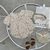 Load image into Gallery viewer, Baby Girls Flower Print Rompers Wholesale 230326405
