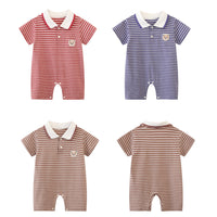 Load image into Gallery viewer, Baby Unisex Striped Cartoon Rompers Wholesale 230326411
