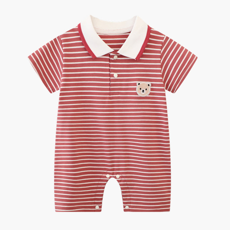 Baby Unisex Striped Cartoon Rompers Wholesale 230326411