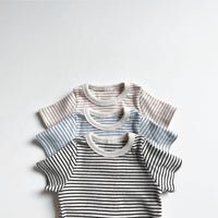 Load image into Gallery viewer, 2 Pieces Set Baby Unisex Striped T-Shirts And Shorts Wholesale 230326413

