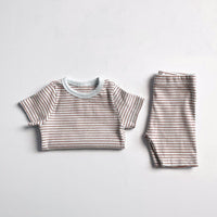 Load image into Gallery viewer, 2 Pieces Set Baby Unisex Striped T-Shirts And Shorts Wholesale 230326413
